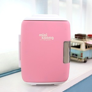 mz-04 핑크 저소음 미니 화장품 냉장고 온장고 겸용 냉온장고 4리터