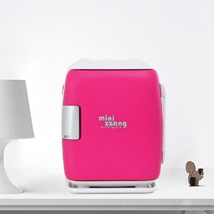 mini-06 핑크 미니냉장고 화장품냉장고 핫핑크냉장고